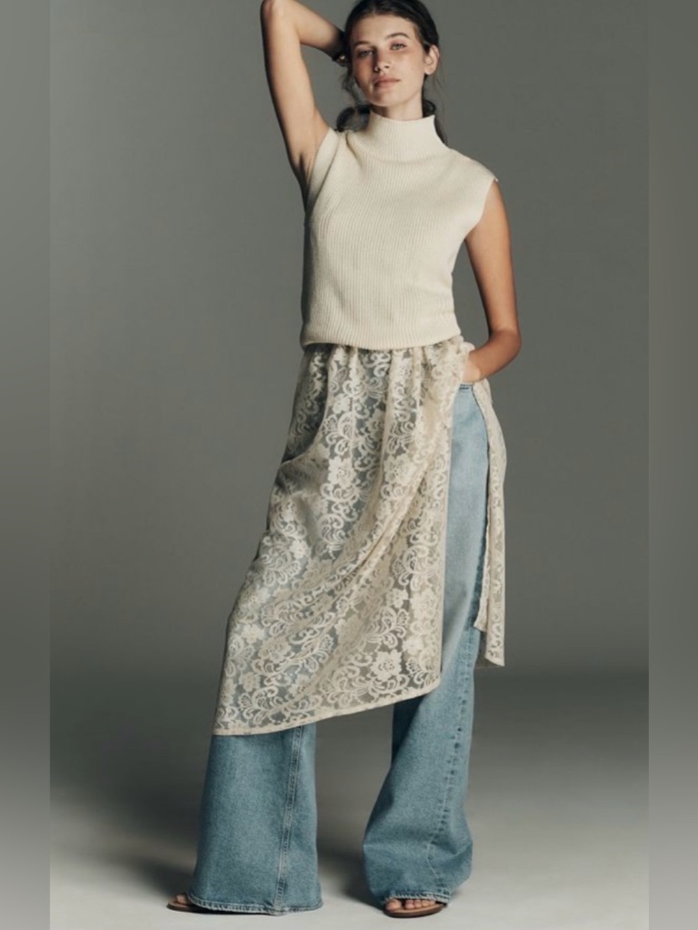 Anthropologie Twofer Lace Sweater Dress, Various Sizes NWT